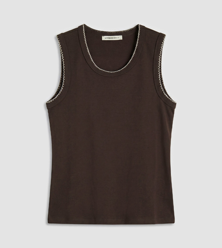 LC Waikiki  Sleeveless Tops - Brown Sleeveless Tops