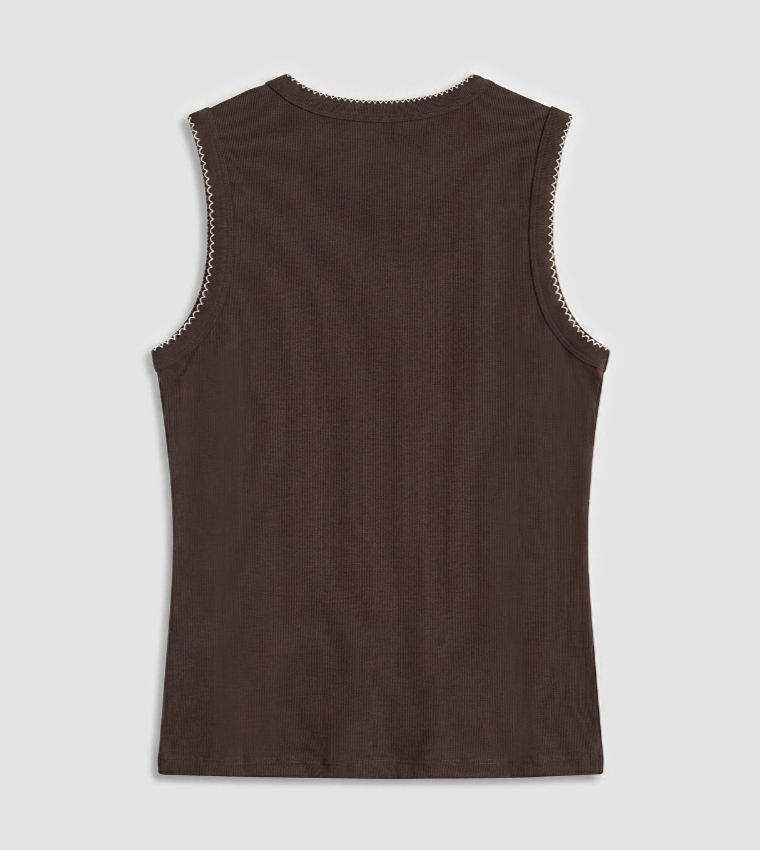 LC Waikiki  Sleeveless Tops - Brown Sleeveless Tops