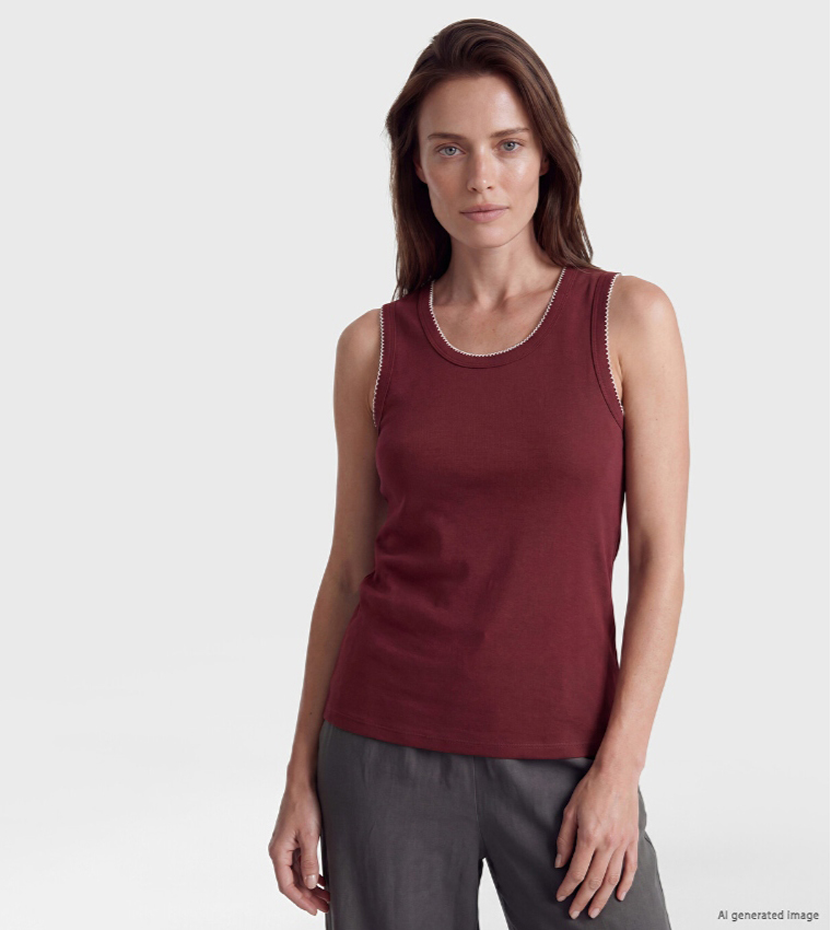 اٍل سي واي كيكي  توبات بلا أكمام  - أحمر  Sleeveless Tops