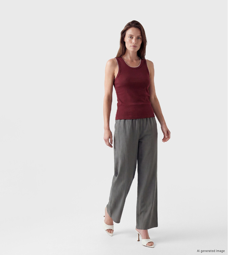 اٍل سي واي كيكي  توبات بلا أكمام  - أحمر  Sleeveless Tops