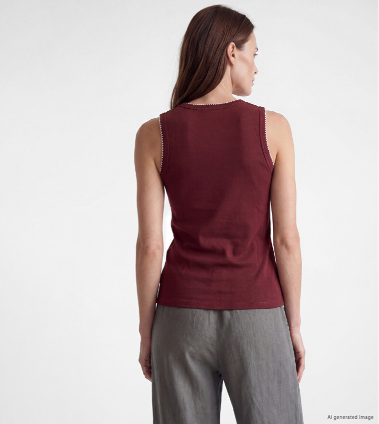 اٍل سي واي كيكي  توبات بلا أكمام  - أحمر  Sleeveless Tops