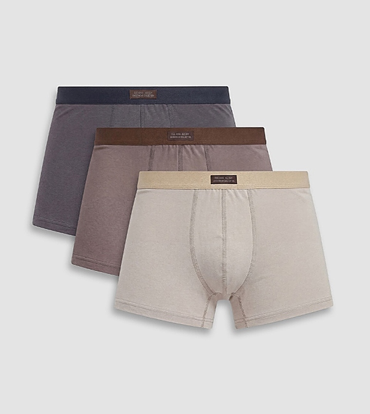 3 Pack Solid Trunks