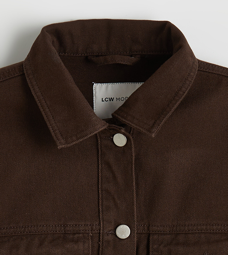 LC Waikiki  Denim Jackets - Brown Denim Jackets