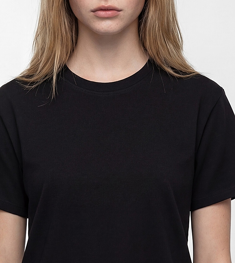 XSIDE Solid Crew Neck T-Shirt