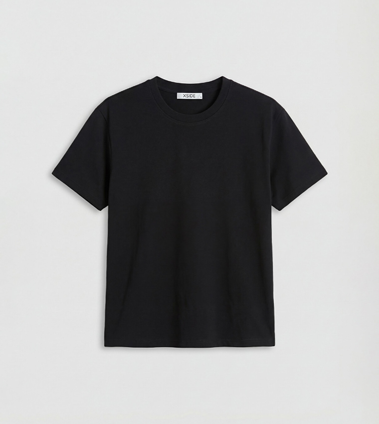 XSIDE Solid Crew Neck T-Shirt