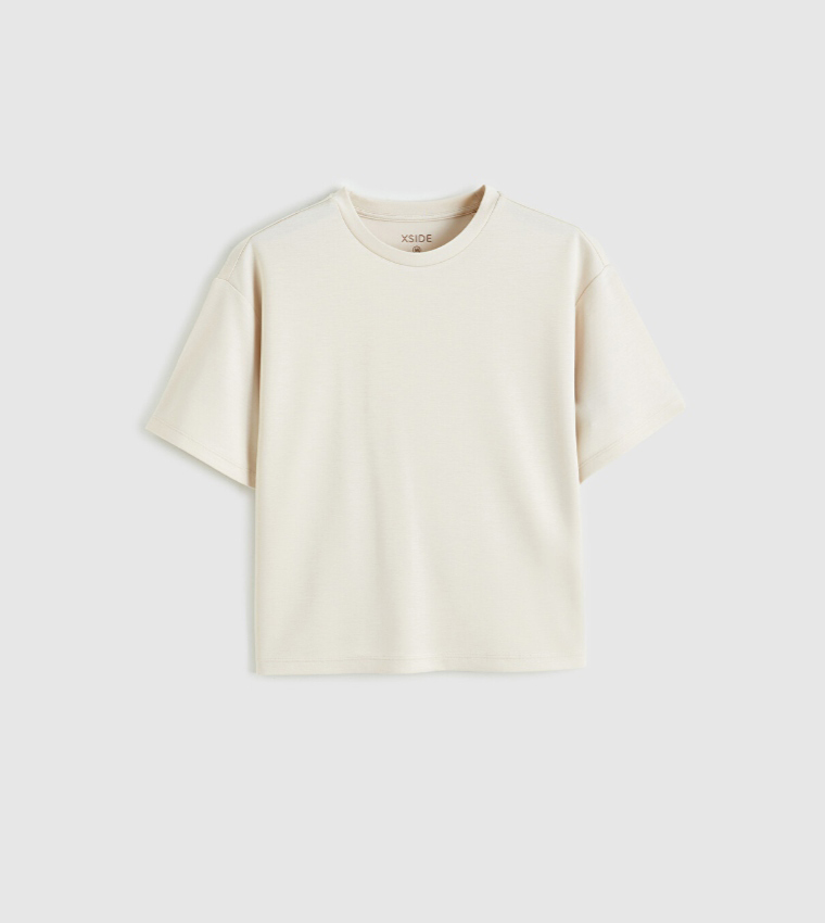 Solid Crew Neck Oversized T-Shirt