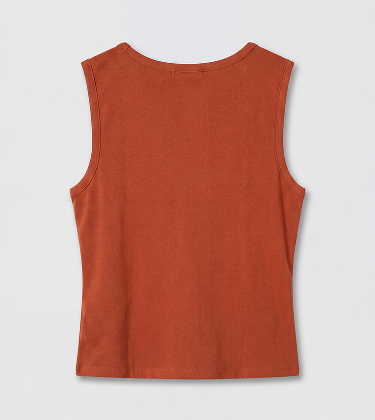 اٍل سي واي كيكي  توبات بلا أكمام  - صدئي Sleeveless Tops