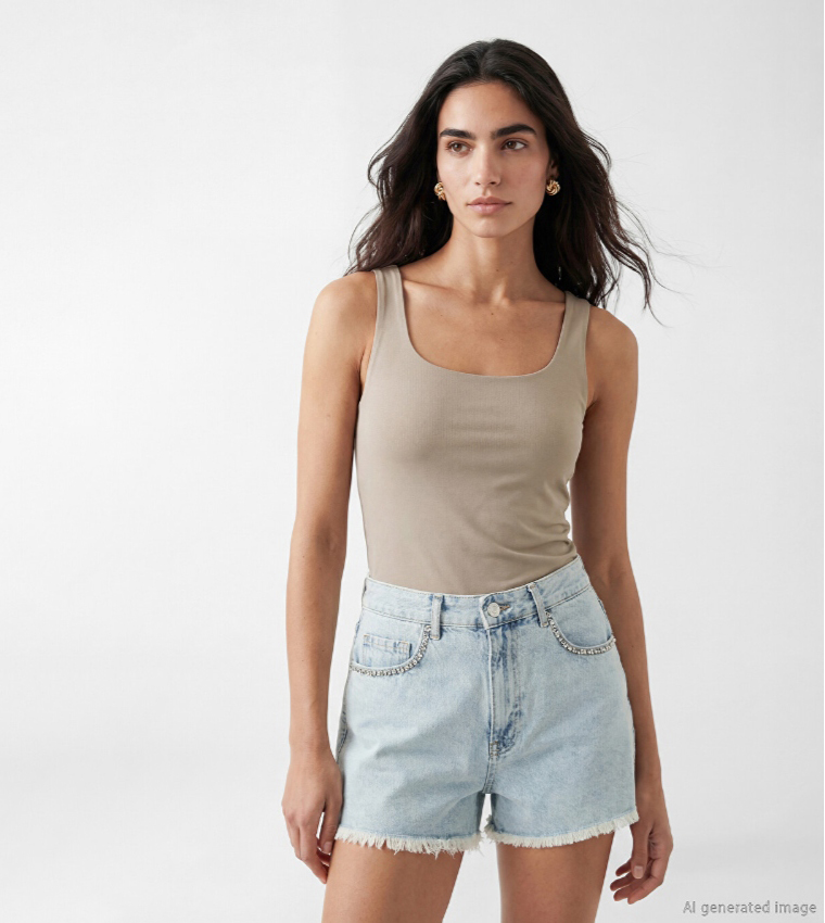 LC Waikiki  Sleeveless Tops - Grey Sleeveless Tops