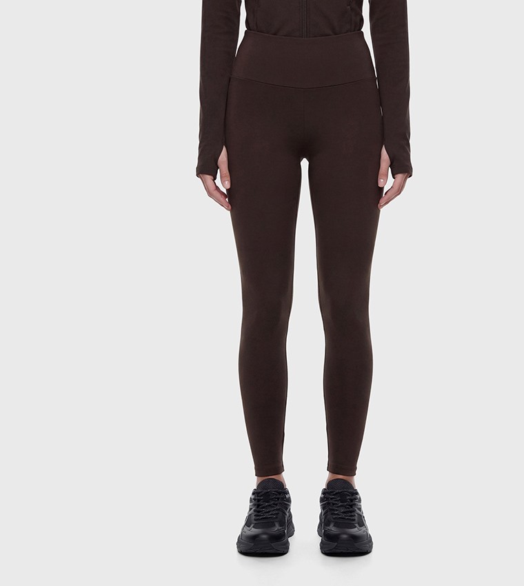 Solid High Waist Active Leggings