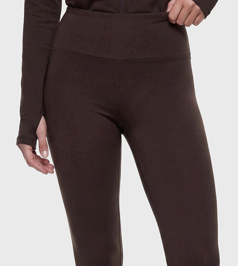Solid High Waist Active Leggings