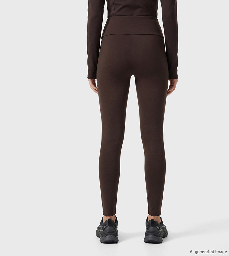Solid High Waist Active Leggings