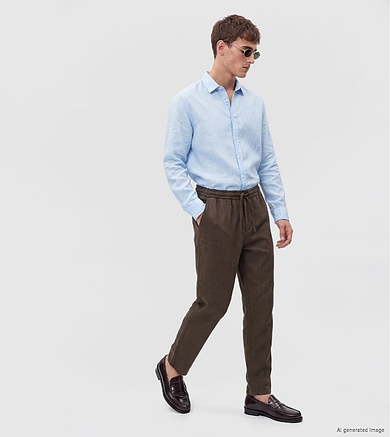 Solid Regular Fit Trousers