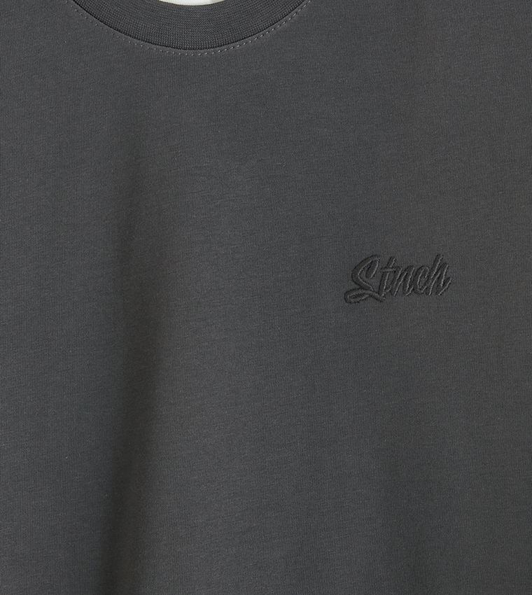 Embroidered Crew Neck T-Shirt