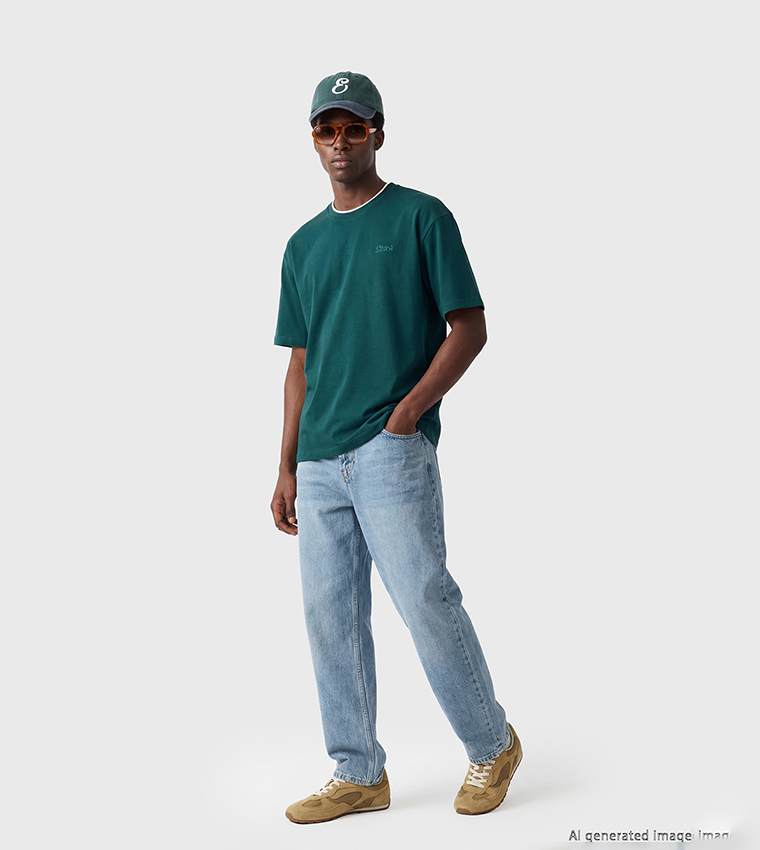 Embroidered Crew Neck T-Shirt