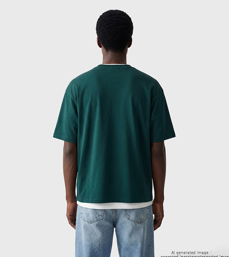 Embroidered Crew Neck T-Shirt