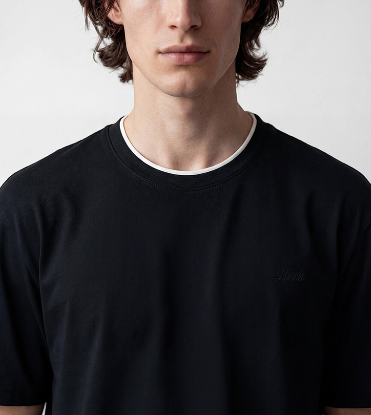 Embroidered Crew Neck T-Shirt