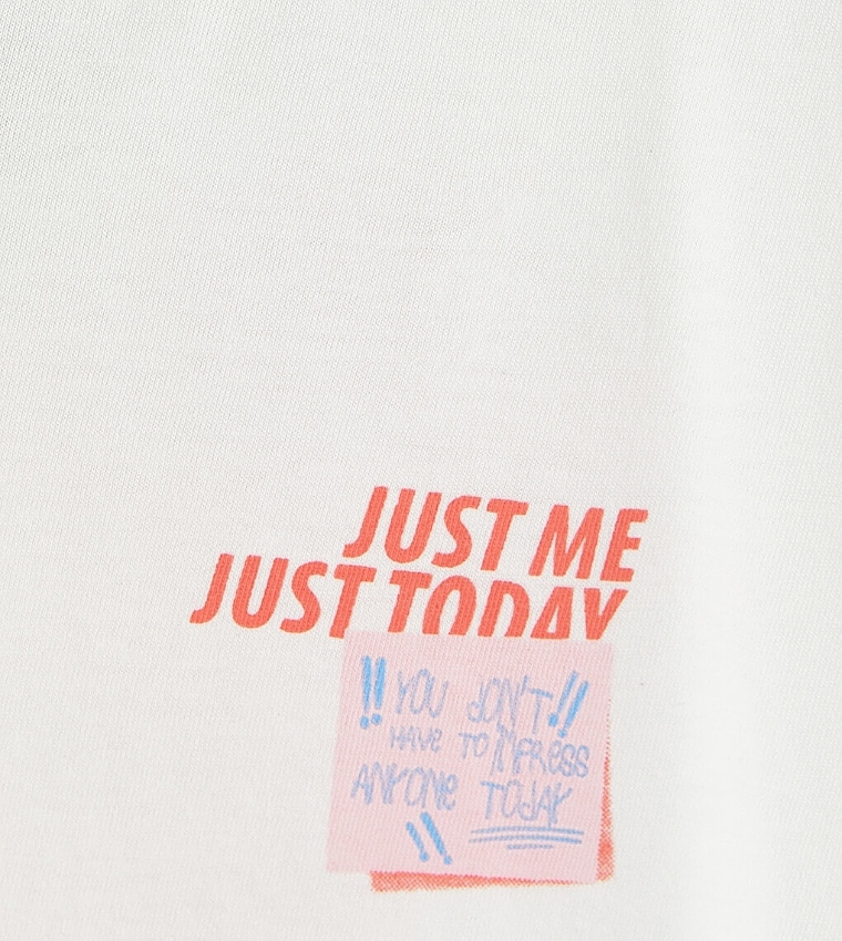 Printed Crew Neck Loose Fit T-Shirt