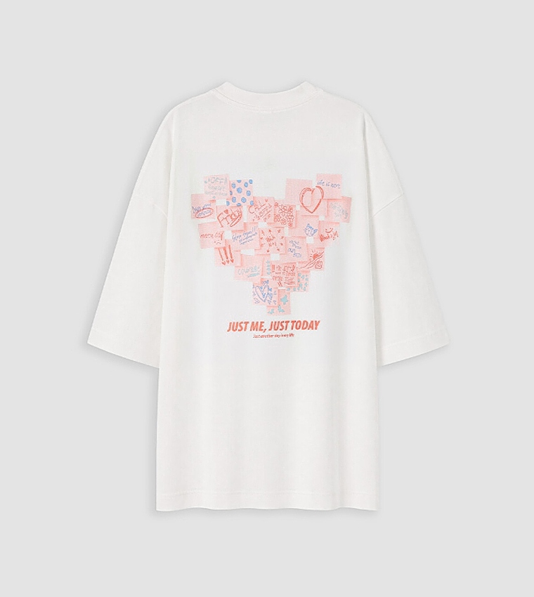 Printed Crew Neck Loose Fit T-Shirt