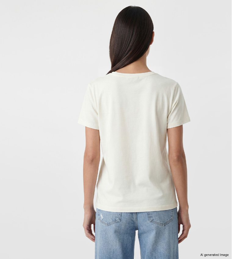 اٍل سي واي كيكي  تيشيرتات  كم قصير  - أبيض Short Sleeve T-Shirts
