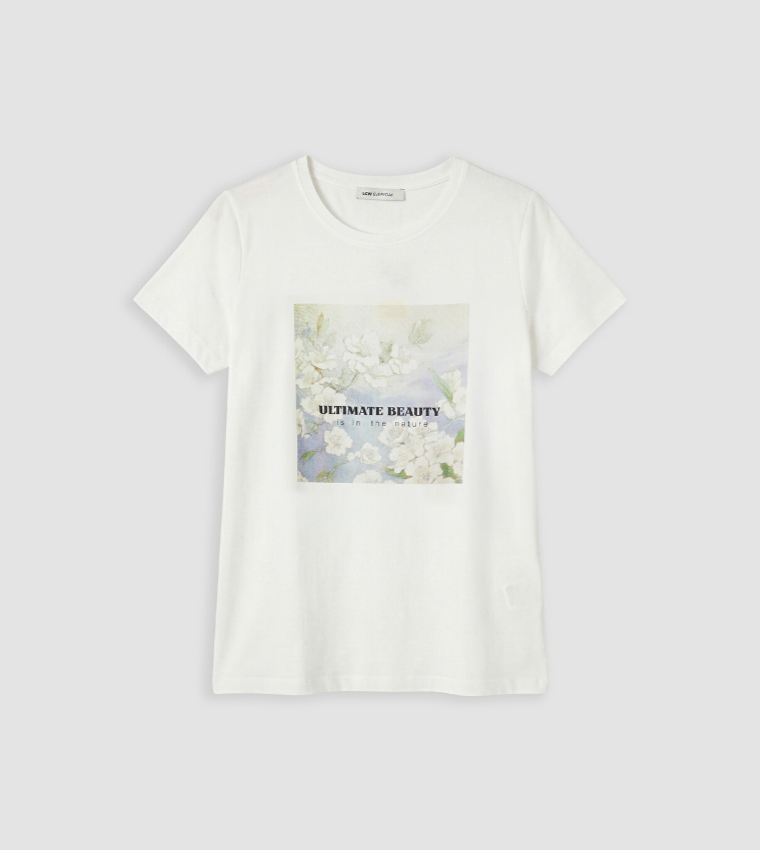 اٍل سي واي كيكي  تيشيرتات  كم قصير  - أبيض Short Sleeve T-Shirts