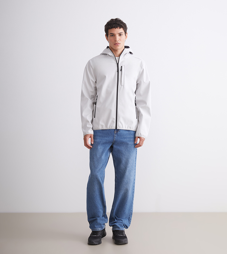 Solid Standard Fit Hooded Coat