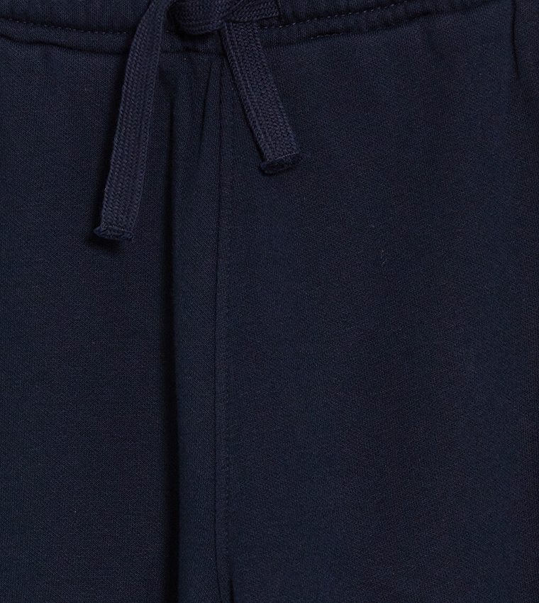 Solid Drawstring Waist Joggers