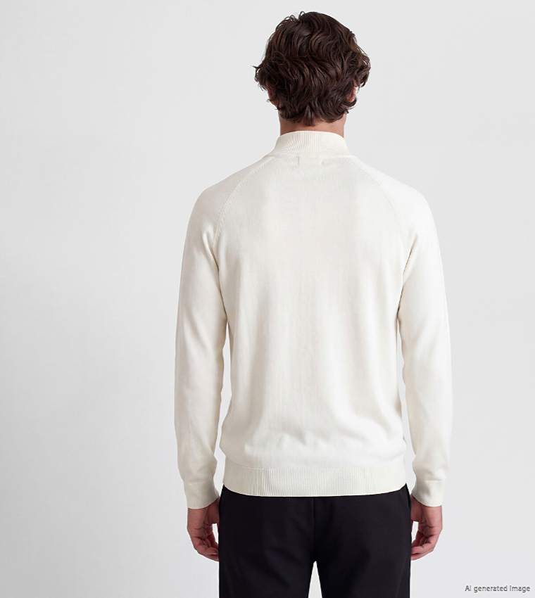 Solid Mock Neck Sweater