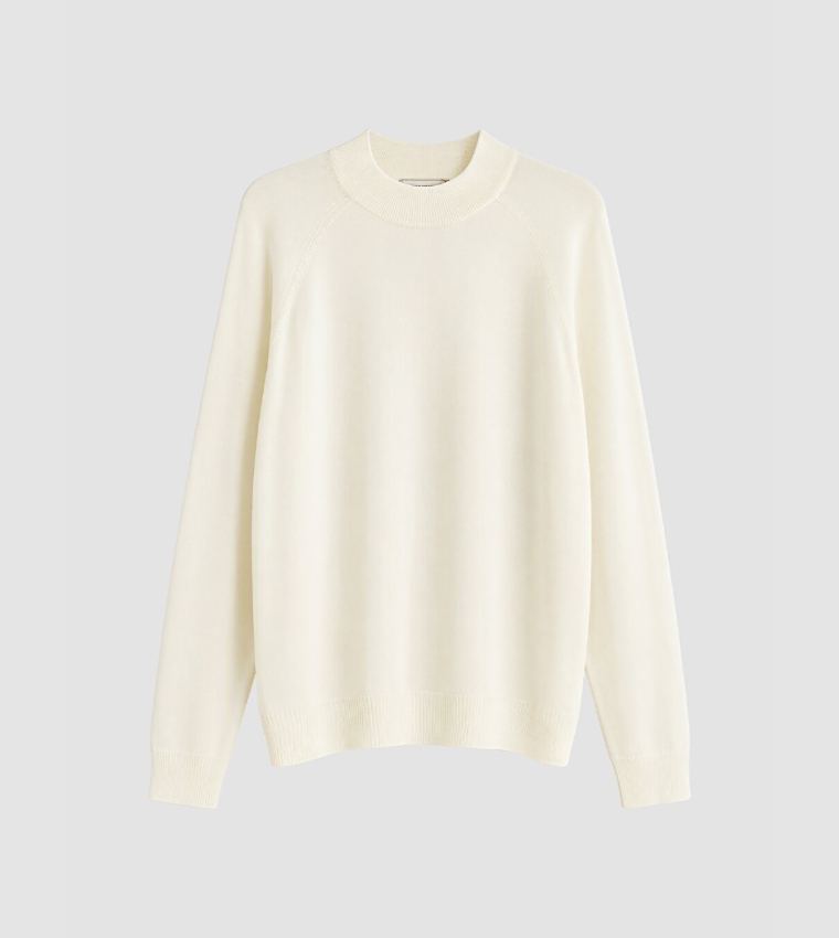 Solid Mock Neck Sweater