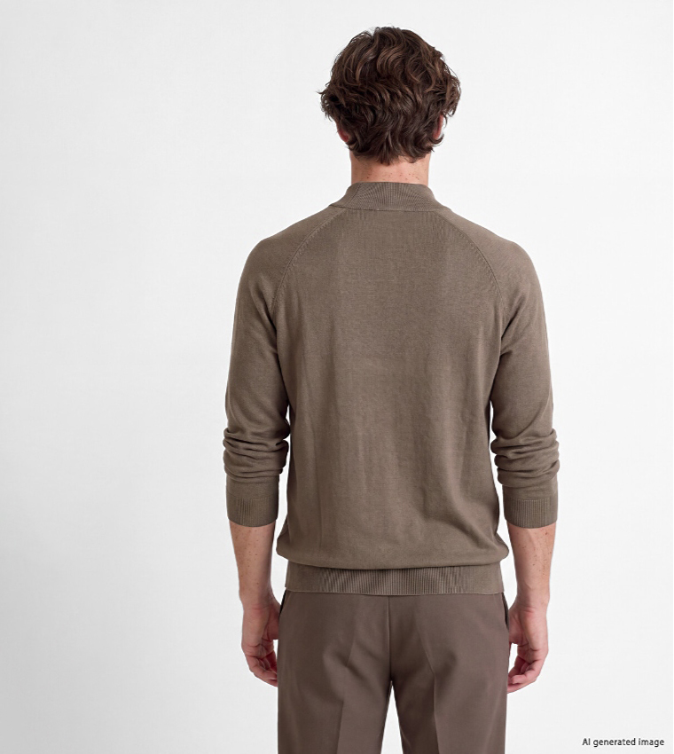 Solid High Neck Sweater