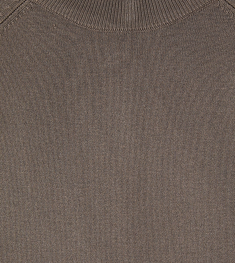 Solid High Neck Sweater
