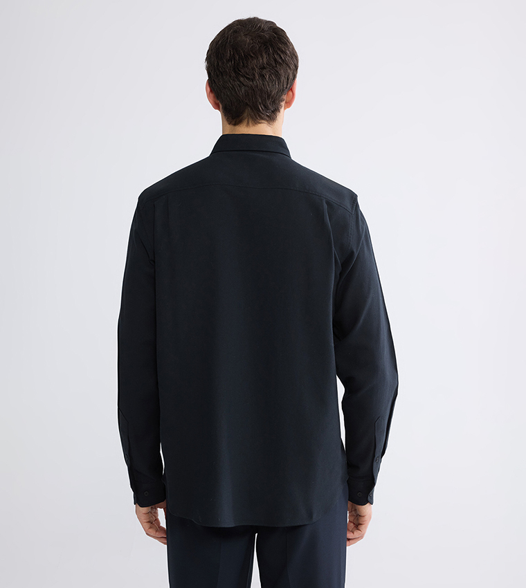 Solid Button Down Long Sleeves Shirt