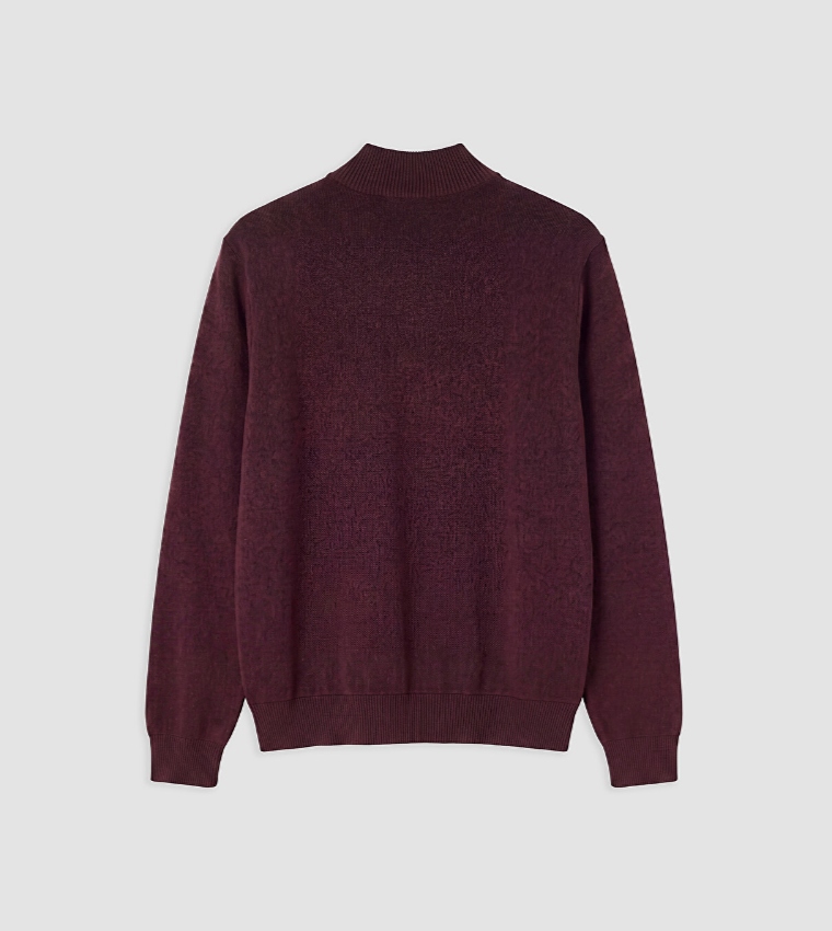 Solid High Neck Sweater
