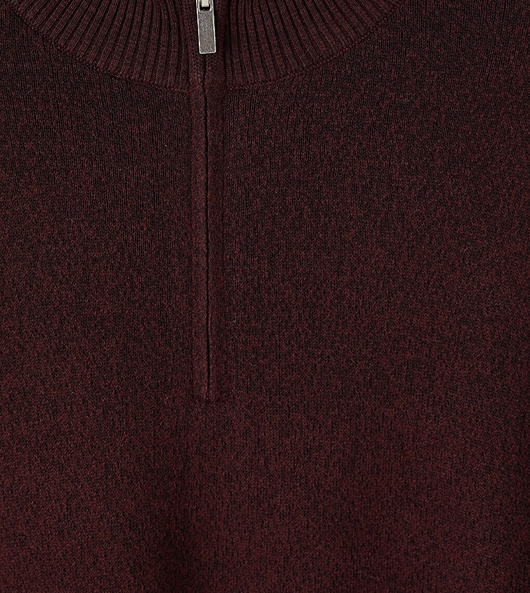 Solid High Neck Sweater