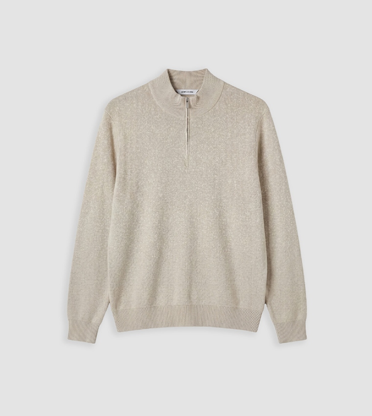 Solid High Neck Sweater