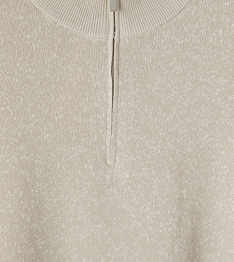Solid High Neck Sweater