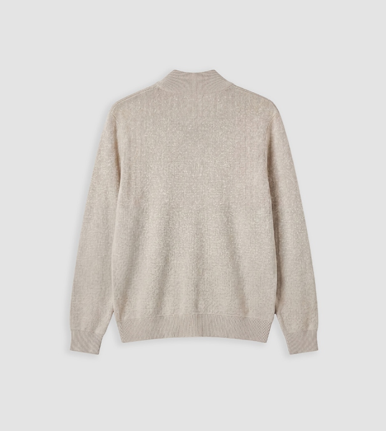 Solid High Neck Sweater