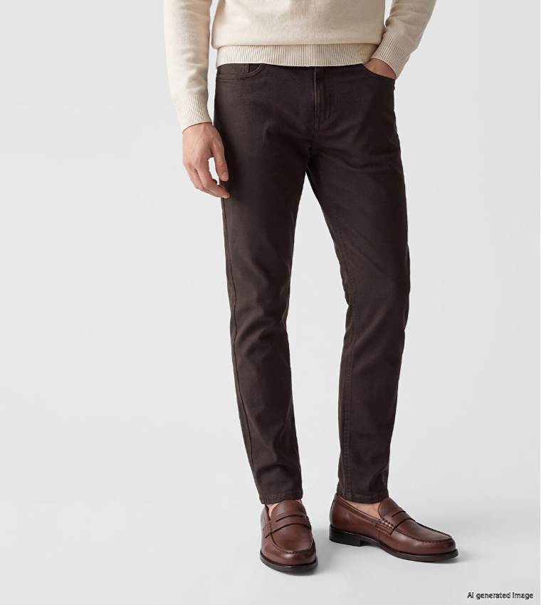 Solid Slim Fit Trousers