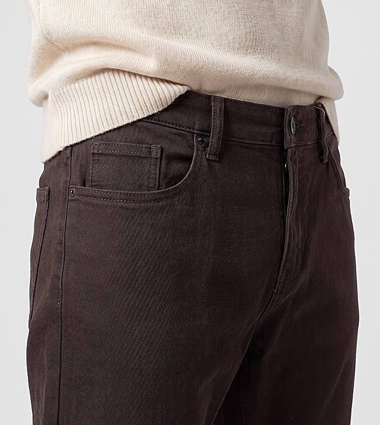 Solid Slim Fit Trousers
