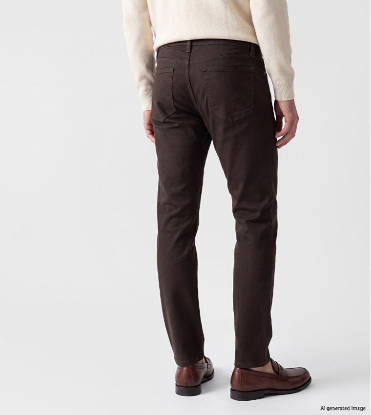 Solid Slim Fit Trousers