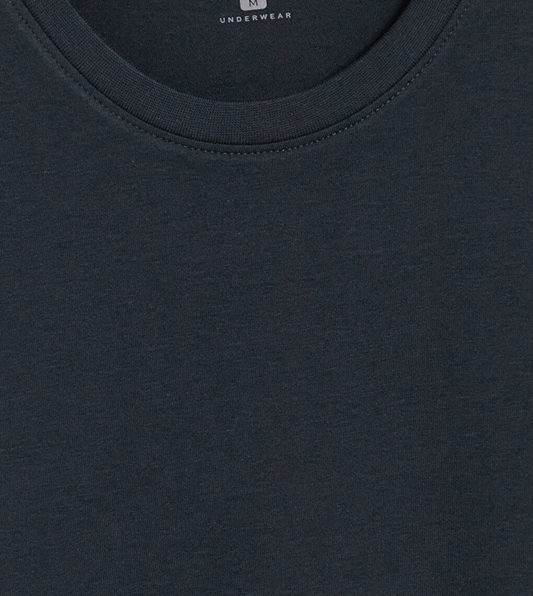 Solid Crew Neck Pyjama Top