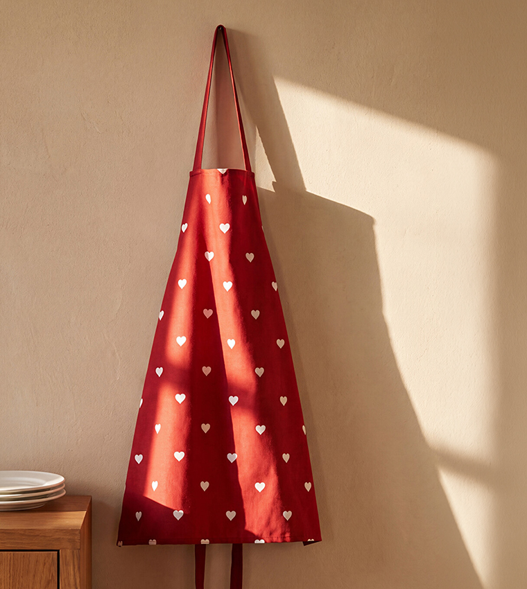 Heart Patterned Kitchen Apron
