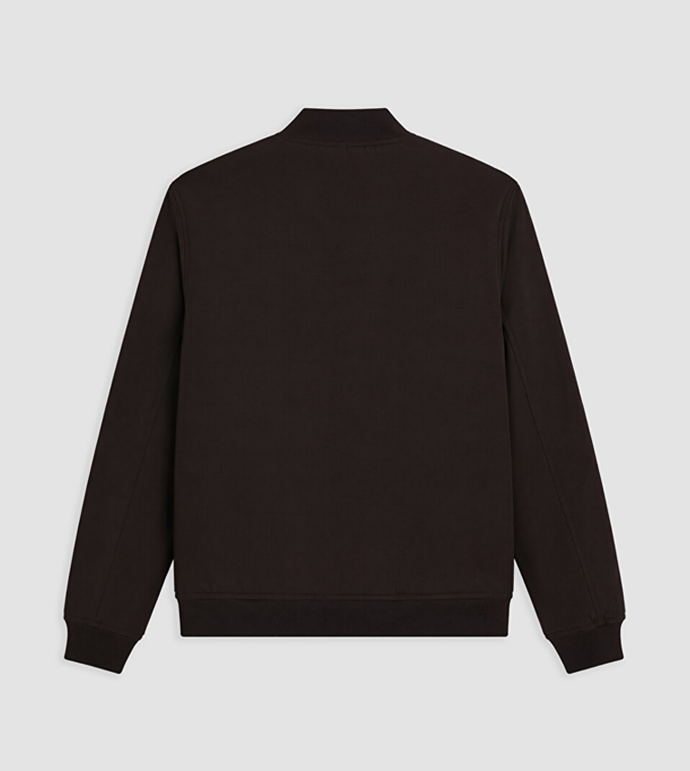 Solid Zip Closure Bomber Casual Jacket