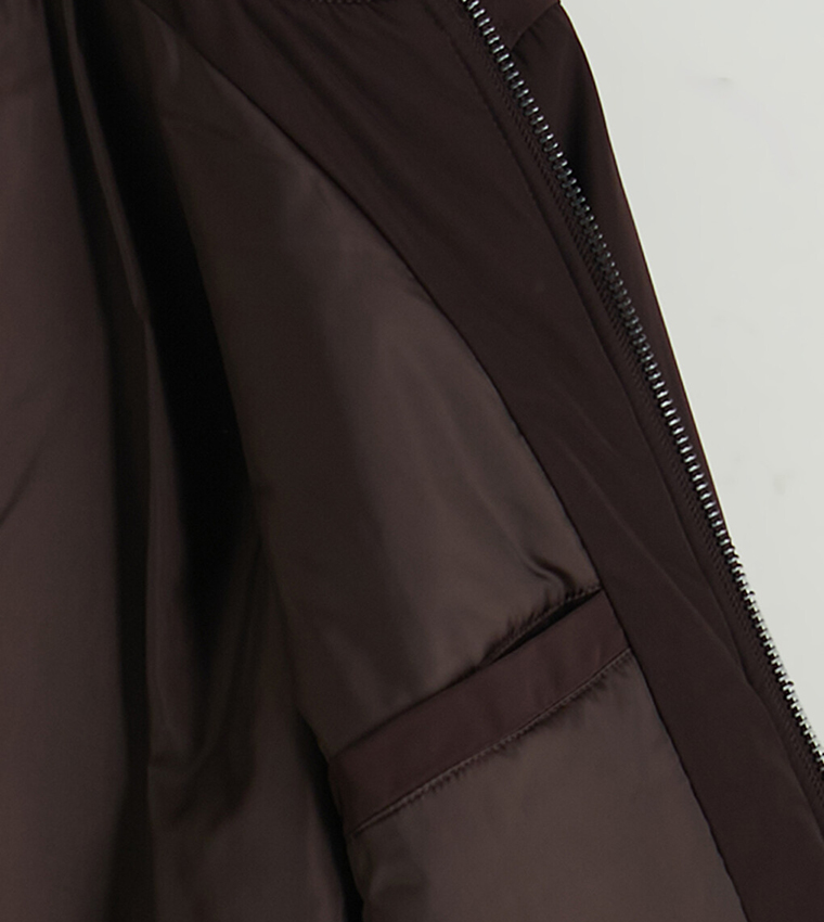 Solid Zip Closure Bomber Casual Jacket