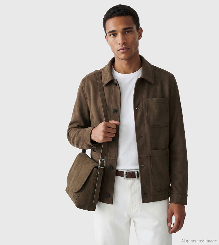 Solid Button Casual Jacket