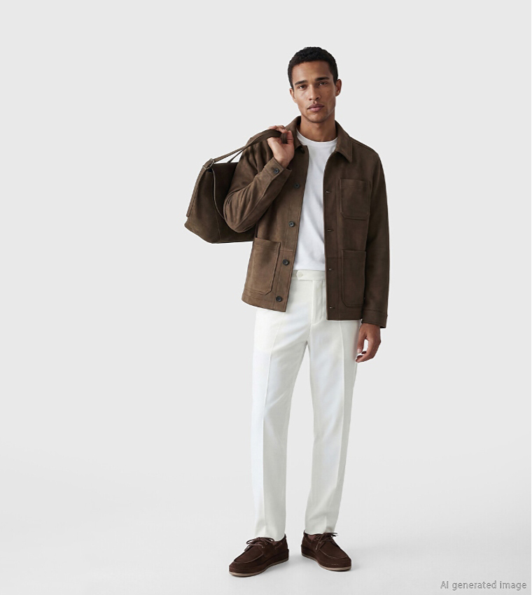 Solid Button Casual Jacket