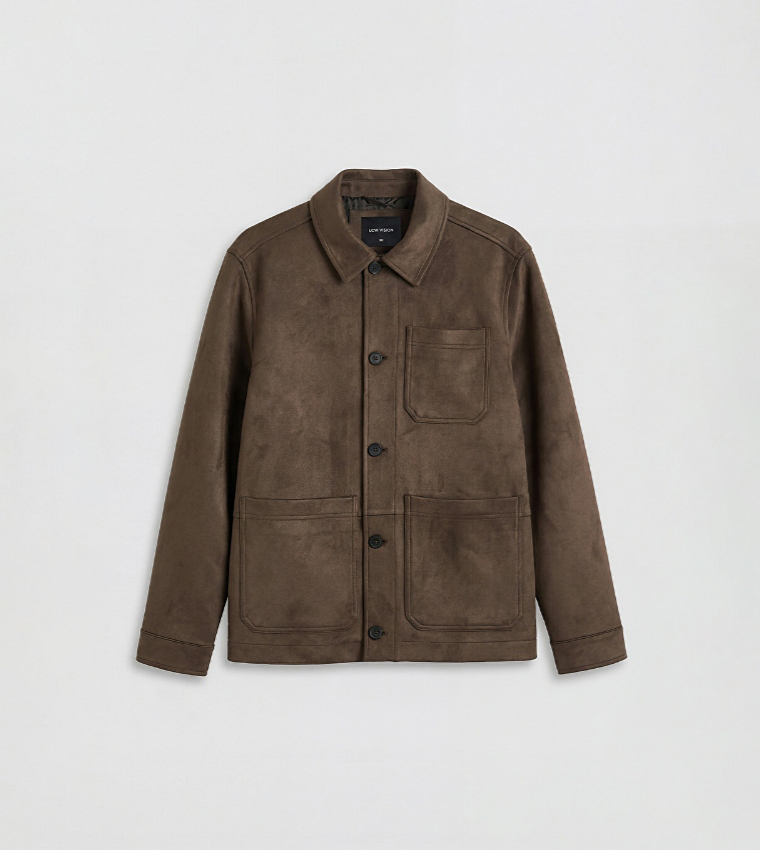 Solid Button Casual Jacket