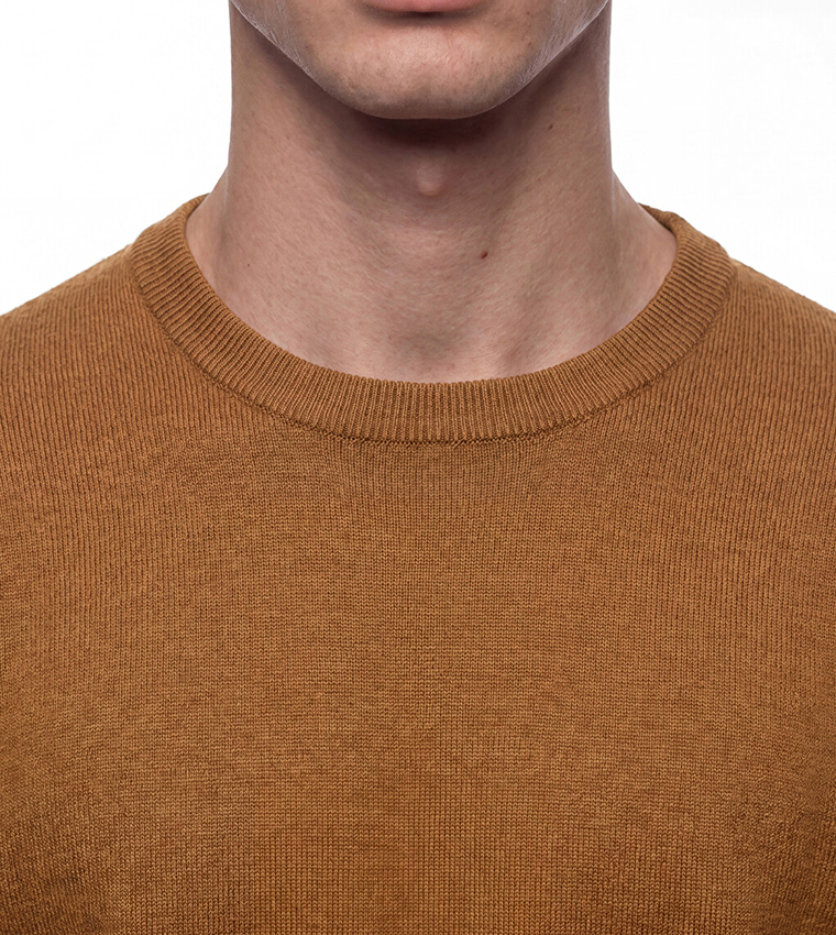 Solid Crew Neck Sweater