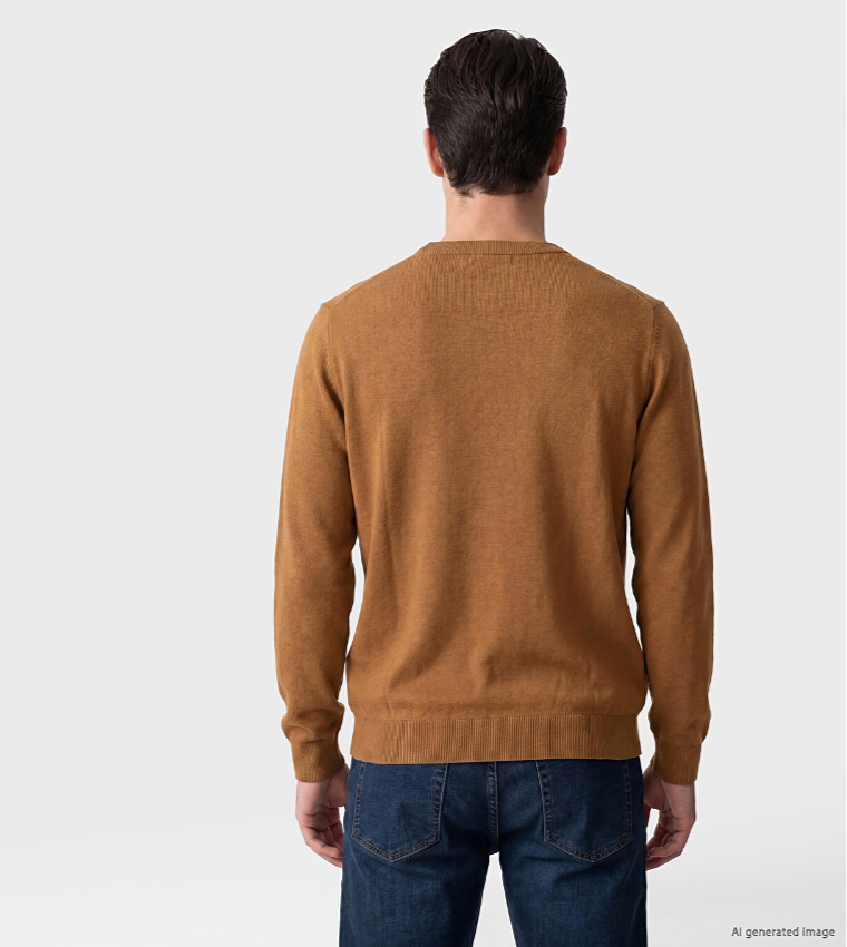 Solid Crew Neck Sweater