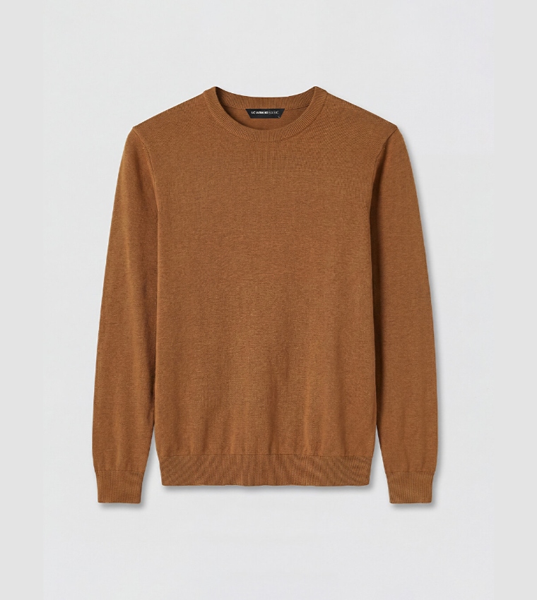 Solid Crew Neck Sweater