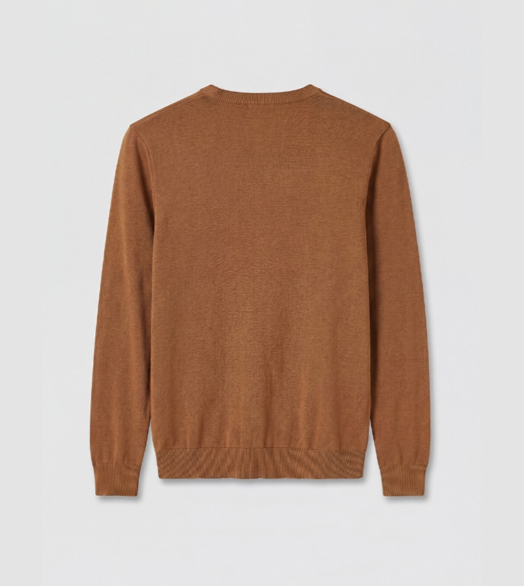Solid Crew Neck Sweater